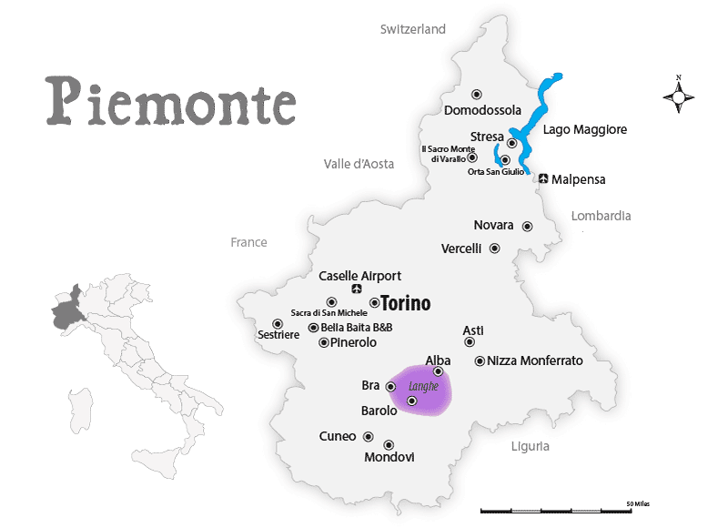 piemonte kartta Piemonte Map And Travel Guide Wandering Italy piemonte kartta