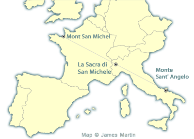 map of saint michael shrines